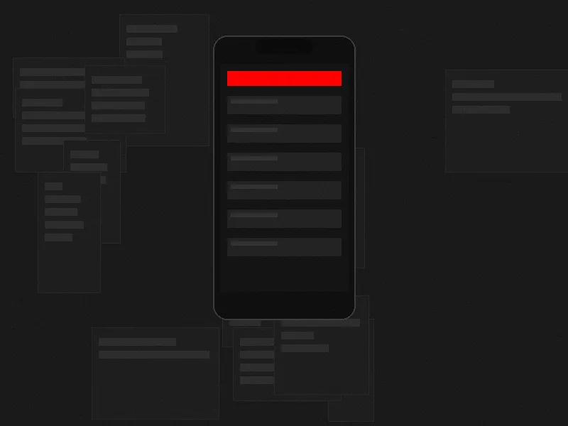 黑料暗网 官方移动应用界面展示，暗色主题设计